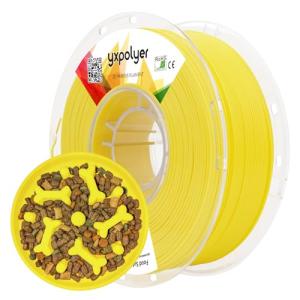 YXPOLYER PLA+ Filament Food Safe PLA Plus Food-Grade 1.75mm 3D Printing Filament 1kg 2.2lbs with PC Reusable Spool fit AMS System and Most FDM 3D Printers, Yellow