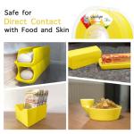 YXPOLYER PLA+ Filament Food Safe PLA Plus Food-Grade 1.75mm 3D Printing Filament 1kg 2.2lbs with PC Reusable Spool fit AMS System and Most FDM 3D Printers, Yellow