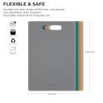 Linoroso Flexible Kitchen Cutting Board - Made from BPA Free Material - Cutting Mark Prevention, 10x14 Inches, Non-Slip Design - Easy-Care Kitchen Essential, Ultimate Gray