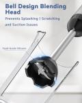 LINKChef 7 in 1 Immersion Blender Scratch Resistant, 2 Titanium Steel Blades 800W Hand Blender, 20 Speed and Turbo Mode Stick Blender Immersion with Whisk, Milk Frother, Food Processor, Beaker