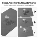 Ecotrim - Dish Drying Mat for Kitchen Counter | Coffee Bar Mat for Countertops | Heat Resistant Drainer Mat with Non-slip Rubber Backed | Hide Stain Kitchen Absorbent Draining Mat | Dark Grey 16"x18"