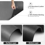 Ecotrim - Dish Drying Mat for Kitchen Counter | Coffee Bar Mat for Countertops | Heat Resistant Drainer Mat with Non-slip Rubber Backed | Hide Stain Kitchen Absorbent Draining Mat | Dark Grey 16"x18"