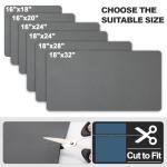 Ecotrim - Dish Drying Mat for Kitchen Counter | Coffee Bar Mat for Countertops | Heat Resistant Drainer Mat with Non-slip Rubber Backed | Hide Stain Kitchen Absorbent Draining Mat | Dark Grey 16"x18"