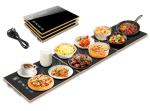 Electric Warming Tray, Extra-Long 47.24'' x 11.81'' Glass Surface, 3-in-1 Warming Mat for Food, with 7 Temperature + 8-Hour Timer Settings, Modular Food Warmers for Parties Buffet for Catering