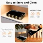 Electric Warming Tray, Extra-Long 47.24'' x 11.81'' Glass Surface, 3-in-1 Warming Mat for Food, with 7 Temperature + 8-Hour Timer Settings, Modular Food Warmers for Parties Buffet for Catering