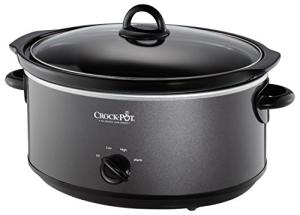 7-Quart Charcoal Crockpot Slow Cooker