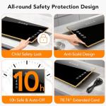 Electric Warming Tray, Extra-Long 47.24'' x 11.81'' Glass Surface, 3-in-1 Warming Mat for Food, with 7 Temperature + 8-Hour Timer Settings, Modular Food Warmers for Parties Buffet for Catering