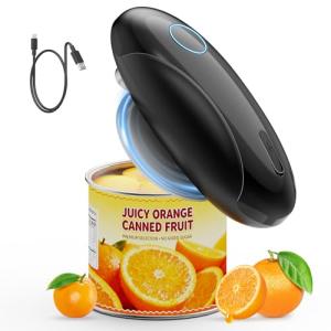 Electric Can Opener, Fast One-Touch Automatic Rechargeable Can Opener for Smooth Edge Safe Fast Opening, Fits All Cans, Hands-Free Operation, Amzwit Gift Ideal for Seniors Arthritis Kitchen Gadget