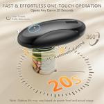 Electric Can Opener, Fast One-Touch Automatic Rechargeable Can Opener for Smooth Edge Safe Fast Opening, Fits All Cans, Hands-Free Operation, Amzwit Gift Ideal for Seniors Arthritis Kitchen Gadget