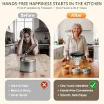 Electric Can Opener, Fast One-Touch Automatic Rechargeable Can Opener for Smooth Edge Safe Fast Opening, Fits All Cans, Hands-Free Operation, Amzwit Gift Ideal for Seniors Arthritis Kitchen Gadget