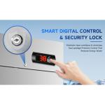 Commercial Reach-In Freezer, Upright Stainless Steel Freezer, Auto-Defrost, Digital Temperature Control, for Restaurant Kitchen Bar Cafe (Blanco)