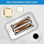 Kenmore 2-Slice Toaster | Color Touch Screen & 6 Shade Settings | Extra Wide Slots | Digital Countdown Timer | Customizable Smart Presets | Reheat, Defrost, Add Time Functions | Stainless Steel