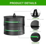 iPower 2ft 2-Layer Foldable Herb Mesh Rack Hanging Drying Net with Zippers, Free Storage Bag and Hook for Hydroponic Plant, 6.5" Garden Hand Pruner, Straight Stainless Steel Blades