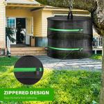 iPower 2ft 2-Layer Foldable Herb Mesh Rack Hanging Drying Net with Zippers, Free Storage Bag and Hook for Hydroponic Plant, 6.5" Garden Hand Pruner, Straight Stainless Steel Blades