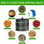 iPower 2ft 2-Layer Foldable Herb Mesh Rack Hanging Drying Net with Zippers, Free Storage Bag and Hook for Hydroponic Plant, 6.5" Garden Hand Pruner, Straight Stainless Steel Blades