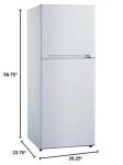 Avanti 10.0 cu.ft. Apartment Size Refrigerator, Compact Fridge with Top Freezer with Temperature Control and Adjustable Shelves and Crisper Drawer, 10.0 cu.ft., White