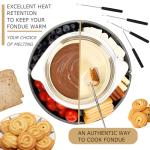 SANGLE SOPFFY 2 in 1 Fondue Pot & Electric S'mores Maker - Cheese and Chocolate Fondue Set with Temperature Control,Detachable Trays,Fondue Pot Electric Set w 4 Forks,Perfect for Parties,Family Gifts