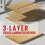 Large Bamboo Cutting Board 3 Piece Set with Juice Groove & Handle - Non Toxic Wood Charcuterie Board & Butcher Block for Meat, Veggies Fruit & Cheese - Kitchen Gift Set by Homish