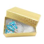 TheDisplayGuys - 25-Pack #21 Cotton Filled Cardboard Paper Jewelry Boxes Gift Case - Gold Foil (2.6" x 1.6" x 1.0") - for Shipping or Storage