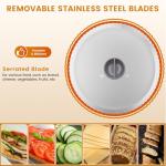 Meat Slicer Machine for Home – 120W Deli Meat Slicer with 6.7" Blade, Adjustable Thickness 0-18mm, Foldable Design, Easy to Clean Meat Cutter Machine, Safe Deli Slicer for Home Use