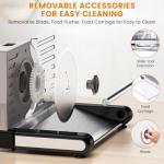 Meat Slicer Machine for Home – 120W Deli Meat Slicer with 6.7" Blade, Adjustable Thickness 0-18mm, Foldable Design, Easy to Clean Meat Cutter Machine, Safe Deli Slicer for Home Use