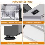 Meat Slicer Machine for Home – 120W Deli Meat Slicer with 6.7" Blade, Adjustable Thickness 0-18mm, Foldable Design, Easy to Clean Meat Cutter Machine, Safe Deli Slicer for Home Use