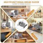 Meat Slicer Machine for Home – 120W Deli Meat Slicer with 6.7" Blade, Adjustable Thickness 0-18mm, Foldable Design, Easy to Clean Meat Cutter Machine, Safe Deli Slicer for Home Use