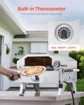 VEVOR 2 IN 1 Outdoor Pizza Oven, 13 in Propane Pizza Oven & Grill, 12,000 BTU Tabletop Propane Gas Oven with Pizza-Stone, Thermometer, Stainless Steel Portable Grill, for Camping & Backyard