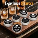 Electric Whiskey Smoker Kit – Old Fashioned Drink Smoker Kit with Heating Rod, Aluminum Alloy Body & 6 Wood Chips – USB Rechargeable, No Butane (Matt Black)