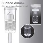 3-Piece Airlock 4 Pack with 4PCS #6 Stopper and 8PCS Grommets, Fermentation Airlock Beer Wine Kombucha Brewing Kit,Carboy Airlock FDA Transparency Upgraded