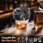 Electric Whiskey Smoker Kit – Old Fashioned Drink Smoker Kit with Heating Rod, Aluminum Alloy Body & 6 Wood Chips – USB Rechargeable, No Butane (Matt Black)