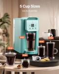 SHARDOR Single Serve Coffee Maker, Hot and Iced Coffee Machine for K Cup Pods & Ground Coffee, 6 to 14 oz Brew Sizes, 50 oz Removable Water Tank, Bold Brew Setting, Blue