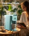 SHARDOR Single Serve Coffee Maker, Hot and Iced Coffee Machine for K Cup Pods & Ground Coffee, 6 to 14 oz Brew Sizes, 50 oz Removable Water Tank, Bold Brew Setting, Blue
