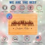 Personalized BBQ Cutting Board Gift, Men Christmas Gifts for Dad, Grandpa, Son, Husband, Best Grill Gift Top Christmas Gifts 2025 for Mens Cooking Gifts for Grillers, Papa's Grilling Plate Made in USA