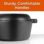COMMERCIAL CHEF 5-Quart Cast Iron Dutch Oven with Skillet Lid