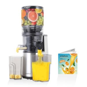 Cold Press Juicer, VITAPLUS Masticating Juicer,2025 New Version AC Induction Motor 46 RPM Slow Juicing Extractor Machine of Maximum Yield with 5.8" Feeding Chute for Whole Vegetables and Fruits