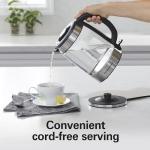 Hamilton Beach Electric Tea Kettle, Water Boiler & Heater, 1.8 Liter, Cordless Serving, 1500 Watts for Fast Boiling, Auto-Shutoff and Boil-Dry Protection, Easy-View Glass (40853C)