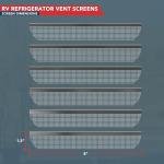 20" RV Refrigerator Vent with Mesh Insect Screens