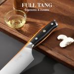 XCHIEF PRO 9 Pieces Knife Set with Block, Hand Forged High Carbon Steel Sharp Blade Cooking Knives Set with Holder for Kitchen, Block Chef Knife Set Professional, Best Gifts for Men Women