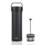 ESPRO P0 Ultralight French Press Coffee Maker for Travel, Vacuum Insulated Stainless Steel, 16 Ounces, Matte Meteorite Black