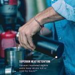 ESPRO P0 Ultralight French Press Coffee Maker for Travel, Vacuum Insulated Stainless Steel, 16 Ounces, Matte Meteorite Black