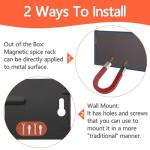 Magnetic Paper Towel Holder for Fridge, Magnetic Spice Rack for Refrigerator, 2-in-1 Foldable Shelf for Side of Refrigerator, Kitchen Countertop Organizers and Wall Mount Storage