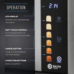 Balter TS-34 4-Slice Toaster, 1400W Stainless Steel with LCD Touch Panel, Built-in Warming Rack, Extra-Wide 1.5" Slots, Safe Cool-Touch Housing, BPA-Free, 6 Browning Levels, Removable Crumb Tray