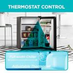 BLACK+DECKER 2.5 Cu. Ft. Compact Refrigerator, ENERGY STAR Certified, Single Door Mini Fridge with Chiller Compartment, Personal Fridge for Home or Dorm Room, R600a Refrigerant, BCRK25B, Black