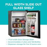 BLACK+DECKER 2.5 Cu. Ft. Compact Refrigerator, ENERGY STAR Certified, Single Door Mini Fridge with Chiller Compartment, Personal Fridge for Home or Dorm Room, R600a Refrigerant, BCRK25B, Black