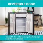 BLACK+DECKER 2.5 Cu. Ft. Compact Refrigerator, ENERGY STAR Certified, Single Door Mini Fridge with Chiller Compartment, Personal Fridge for Home or Dorm Room, R600a Refrigerant, BCRK25B, Black