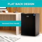 BLACK+DECKER 2.5 Cu. Ft. Compact Refrigerator, ENERGY STAR Certified, Single Door Mini Fridge with Chiller Compartment, Personal Fridge for Home or Dorm Room, R600a Refrigerant, BCRK25B, Black