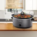 7-Quart Charcoal Crockpot Slow Cooker