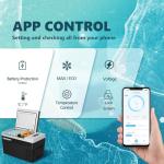 EUHOMY 12 Volt Refrigerator, 26QT(25L) Compressor Electric Cooler APP Control, Car Fridge -4℉~68℉, Portable Refrigerator 12/24V DC 110-240V AC, Portable Freezer for Camping, Travel, Boat