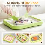 Instant Ice Cream Maker with 2 Scrapers, 2025 New Rolled Ice Cream Maker, Portable Stainless Steel Ice Cream Pan for Family Party, Easy Clean DIY Homemade Ice Cream Tray (Pink)